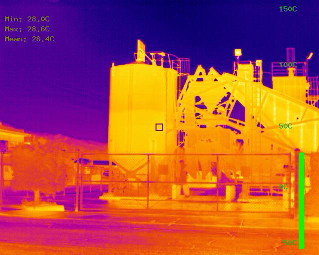 Boson Radiometric Thermal Image of Oil Refinery