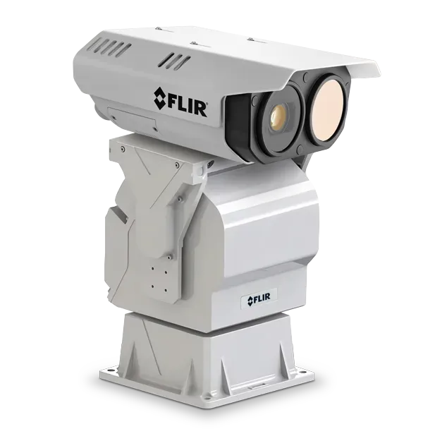 a flir fh series ptz camera against a white background