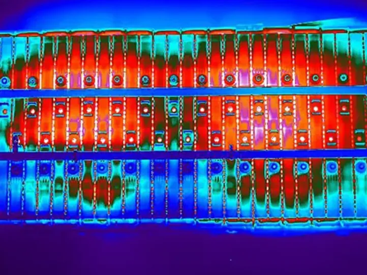 a thermal image of lithium ion batteries
