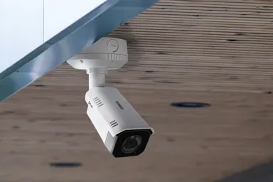 a flir quasar camera mounted to a cieling