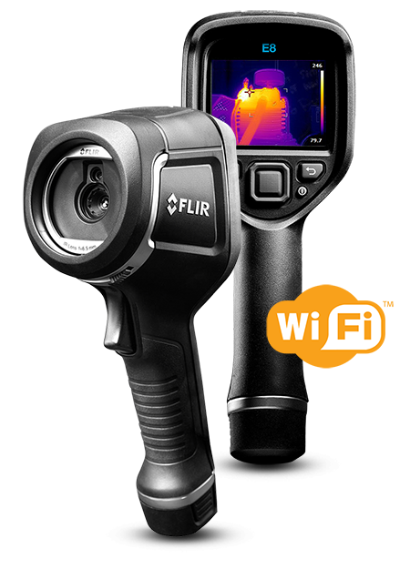 FLIR E8-XT Infrared Camera With Extended Temperature Range W/Wi-Fi 63908-0905 